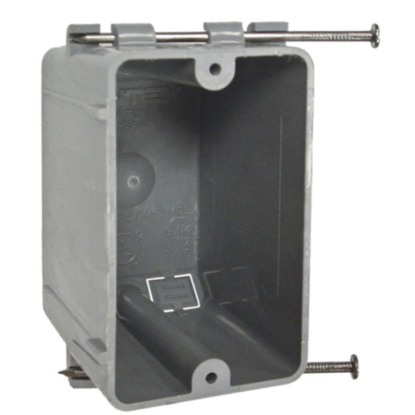 CAJA DE SALIDA PLÁSTICO GRIS 1GA