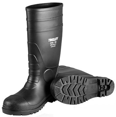 Work Boots, Black PVC, 15-In., Men's Size 14