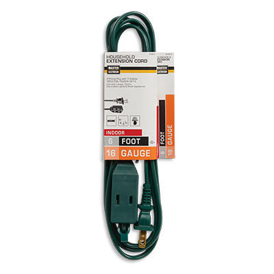 Cable de extensión Cube Tap, 16/2, verde, 6 pies.