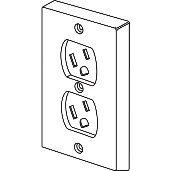 Cubierta de salida giratoria de plástico marfil de Prime-Line, paquete de 1
