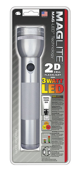 Linterna LED Maglite de 168 lm color gris, batería tipo D