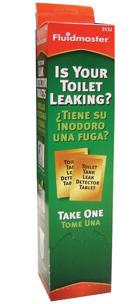 Caja de presentación de tabletas detectoras de fugas de plástico verde Fluidmaster