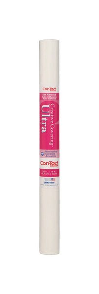Con-Tact Brand Creative Covering 15 ft. L x 18 in. W White Self-Adhesive Shelf Liner