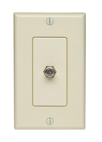 Leviton C22-05861-00w Single Gang White Coaxial Jack Cover