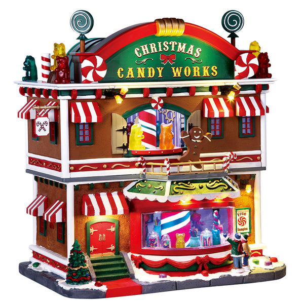 Lemax Christmas Candy Works Village Building Multicolor Resin 11.02 in. 1 pk