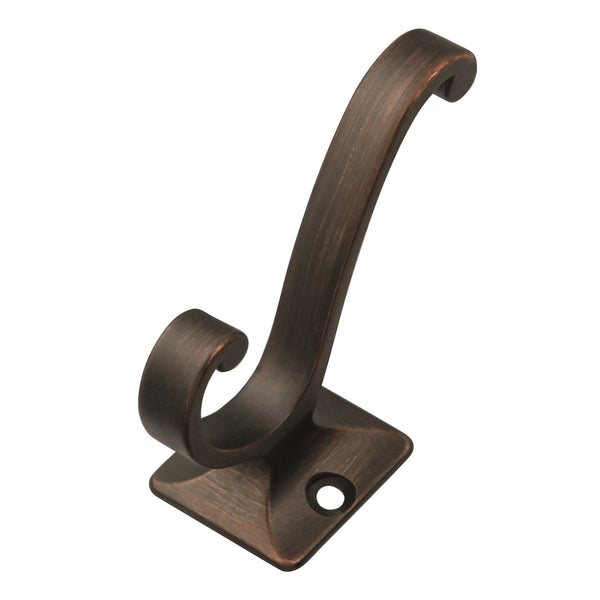 Gancho para abrigos de doble espiral de bronce refinado de 3/4" P25024-Rb de Hickory Hardware