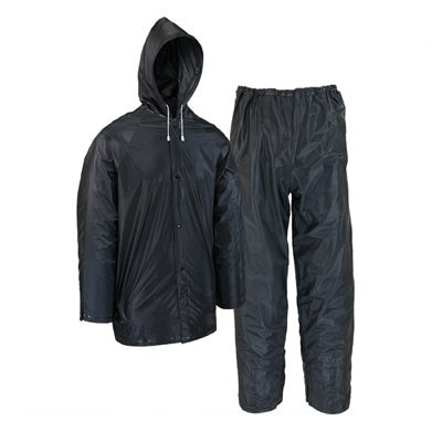 Traje de PVC negro XL de 2 piezas
