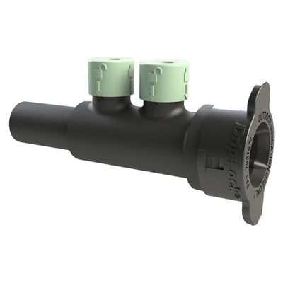 Colector Drip-Lock para rociadores subterráneos, dos puertos de 1/4 pulg.