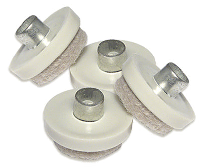 Deslizadores para muebles, para clavar con adhesivo, color tostado, redondos, 1 pulgada, paquete de 8 (paquete de 6)