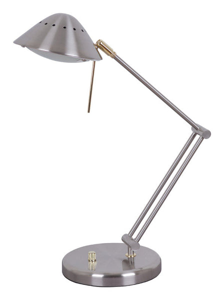 Living Accents 18.9 in. Brushed Nickel Desk Lamp