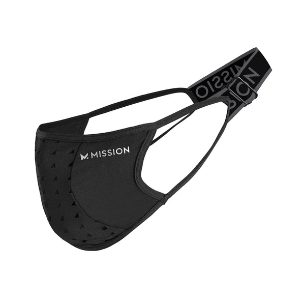 Máscara deportiva Mission negra, 1 unidad