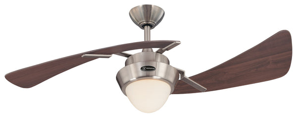 Westinghouse 7214100 48 Brushed Nickel & Maple Plywood Two Blade Ceiling Fan