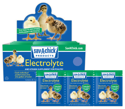 SAV-A-CHICK Suplemento de electrolitos y vitaminas para aves de corral, 0,25 oz.