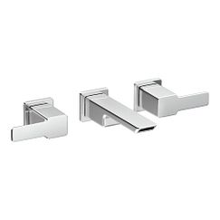 Grifo de baño de pared de dos manijas cromado
