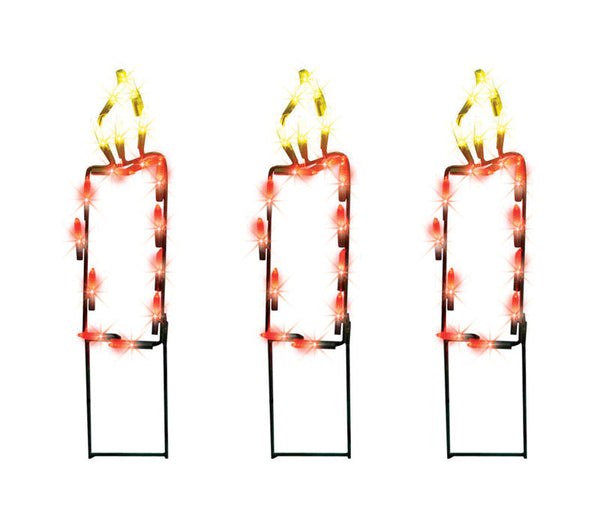 Product Works Pathway Candle Christmas Decoration Multicolored Metal frame 1 pk