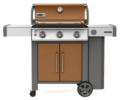Parrilla a gas LP Genesis II E-315 de 3 quemadores, 39 000 BTU, cobre