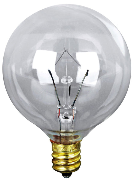 Feit Electric Bp40g161/2 40 Watt Clear Long Life Vanity Globe Light Bulb 2 Count