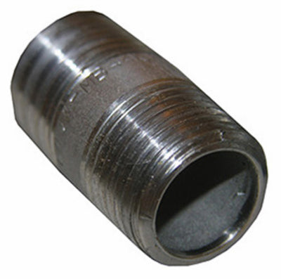 Boquilla de tubería de acero inoxidable, 1/2 x 3 pulg.