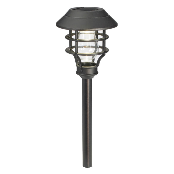 Luz LED para caminos con energía solar negra Sterno Home, paquete de 1 (paquete de 12)