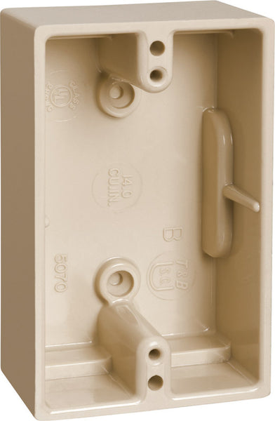 Thomas & Betts 4-1/2 in. Rectangle Urea Surface Mount Box Ivory