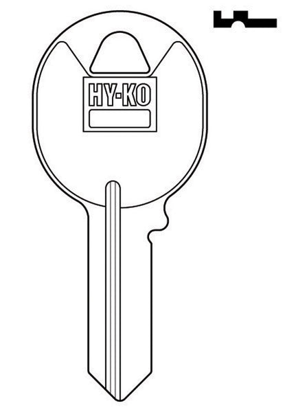Hy-Ko Traditional Key Automotive Key Blank Single sided For For Master Lock (Pack of 10)