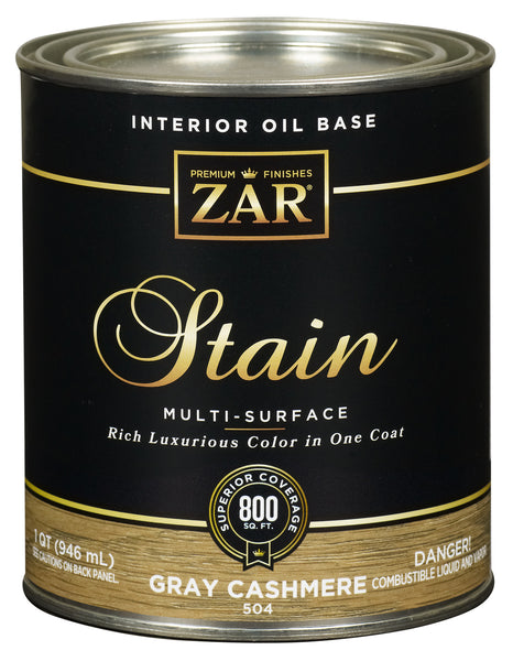 Zar 50412 1 Quart Gray Cashmere Interior Oil Base Stain