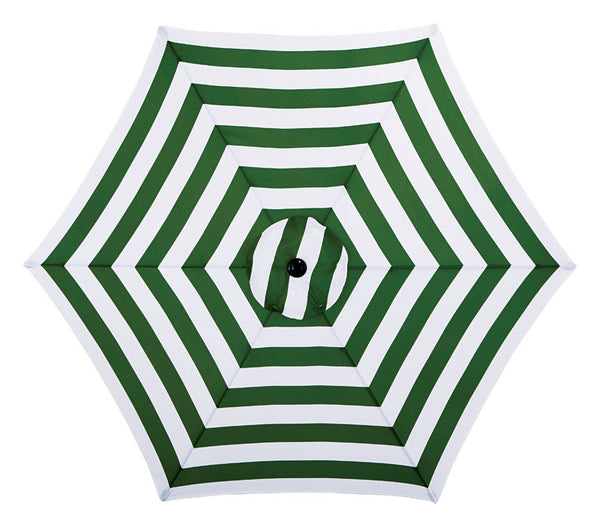 Living Accents 9 ft. Tiltable Sage Stripe MARKET Patio Umbrella
