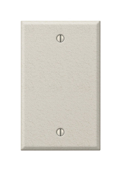 Amerelle Contractor Metallic 1 gang Stamped Steel Blank Wall Plate Cover 1 pk