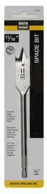 Wood Boring Bit, Spade, 11/16-In. (Pack of 6)