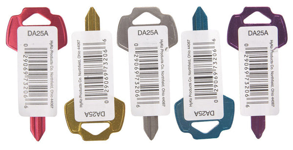 Llave tradicional Hy-Ko para automóvil en blanco de doble cara para muchos sistemas de encendido Nissan de 2005 y anteriores (paquete de 10)