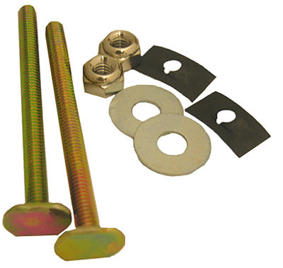 Toilet Closet Bolt Bowl-to-Floor Kit, Brass (Pack of 6)