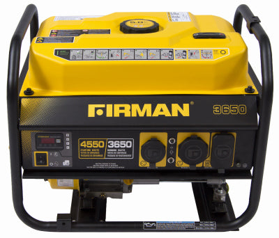 Generador portátil, 3650 vatios, arranque manual, 14 horas de funcionamiento