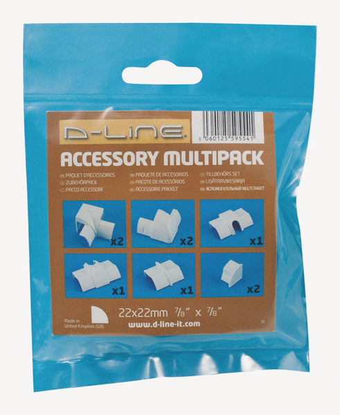 Paquete de accesorios de protección de cable D Line de 7/8 pulg. de diámetro x 0,9 pies de largo, paquete de 9
