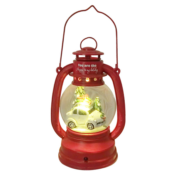 Celebrations Red Lighted Water Globe Lantern Christmas Decor (Pack of 6)