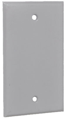 Tapa ciega rectangular resistente a la intemperie, 1 módulo, color gris