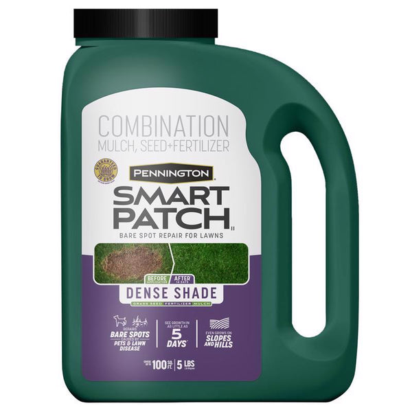 Kit de reparación de semillas, fertilizantes y mantillo para sombra densa mixta Smart Patch de Pennington, 5 lb
