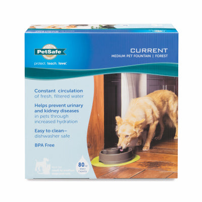 Fuente para mascotas Current, color bosque, 80 oz.