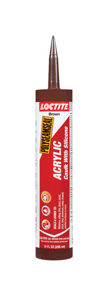 Loctite Polyseamseal Dark Brown Acrylic/Silicone Caulk Sealant 10 oz. (Pack of 12)