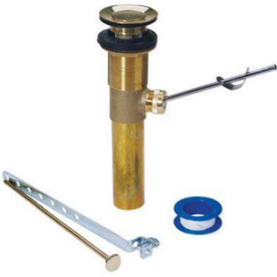 Conjunto de drenaje emergente para lavabo, latón, 1,25 x 8,5 pulg.
