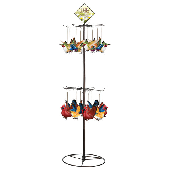 Regal Art & Gift Assorted Metal 10.75 in. H Bouncie Bird/Hummingbird Garden Stake Spinner (Pack of 22)