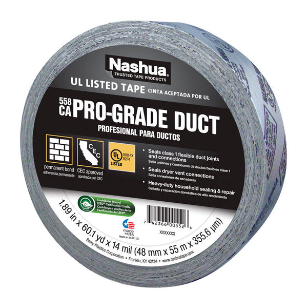 Cinta adhesiva gris Nashua de 1,89 pulgadas de ancho x 60,1 yardas de largo