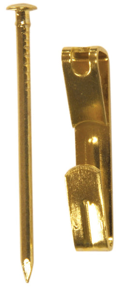 Ook 50452 20 Lb Capacity Brass Picture Hanger (Pack of 12)
