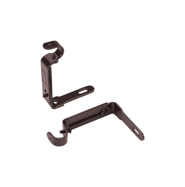 Soporte para barra de cortina de bronce Umbra de 3 pulg. de largo y 4,25 pulg. de largo