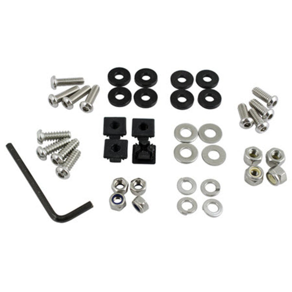 Custom Accessories Stainless Steel License Plate Fasteners (Pack of 4).
