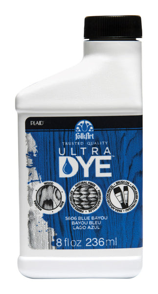 Plaid Folkart Satin Blue Bayou Hobby Paint 8 Oz.