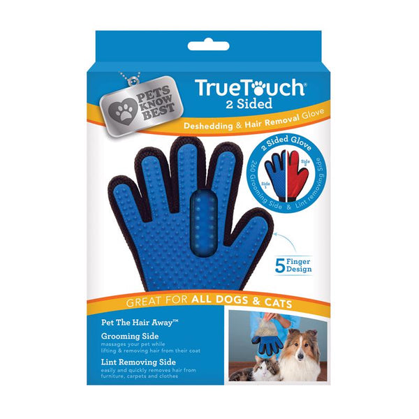 Guante de aseo para perros y gatos True Touch As Seen On TV, color azul, paquete de 1