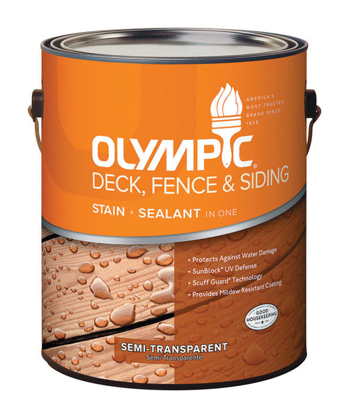 Tinte acrílico/aceite neutro para cubiertas, cercas y revestimientos Olympic Semi-Transparent Semi-Gloss Cedar Natural Tono (paquete de 4)