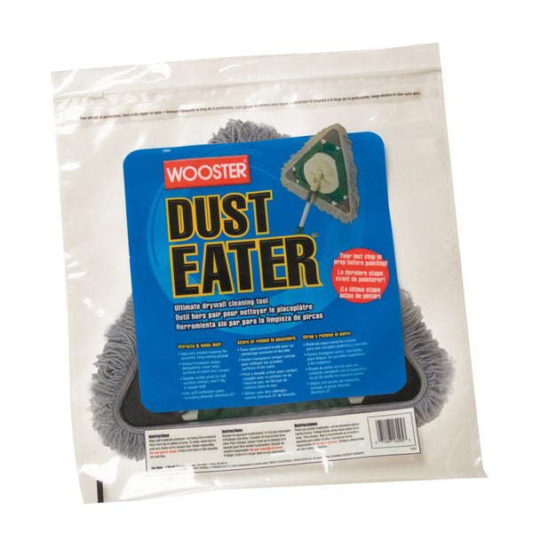 Aspiradora de polvo triangular de fibra de vidrio y nailon para uso residencial Wooster Dust Eater, cabezal de 16 pulgadas