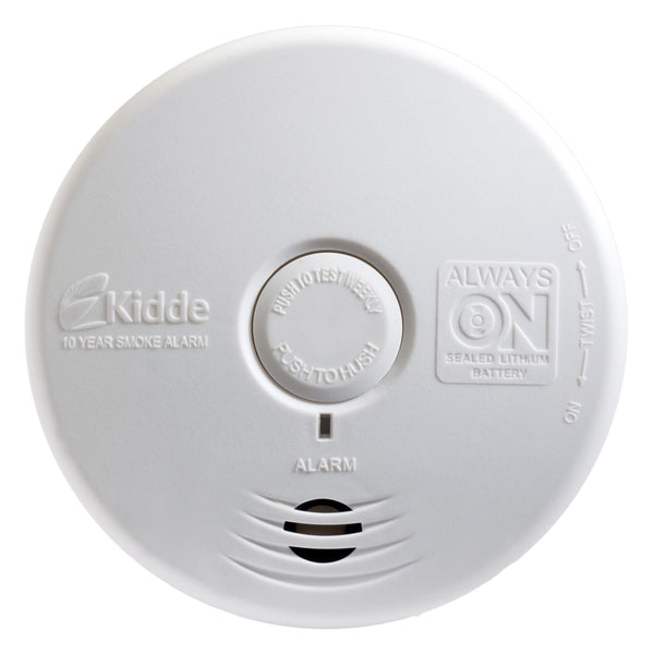 Kidde Worry-Free Battery-Powered Photoelectric Smoke Detector 1 pk