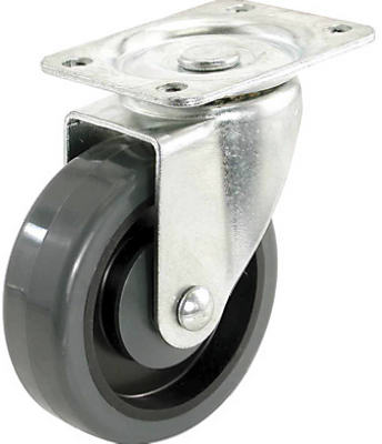 Rueda de polietileno, rueda giratoria con placa de 4 pulgadas